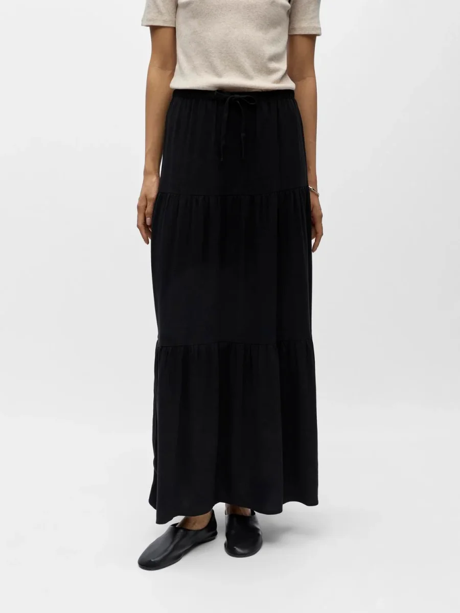 OBJSANNE Long Skirt - Black - Image 3