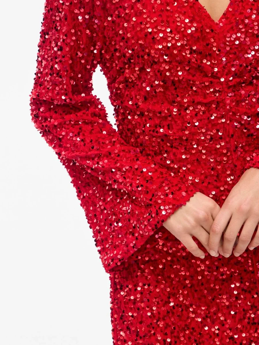 VIBARINA Short Dress - Poppy Red - Image 5