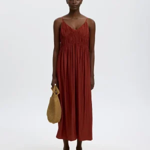SLFJACKIE Long Dress - Cherry Mahogany