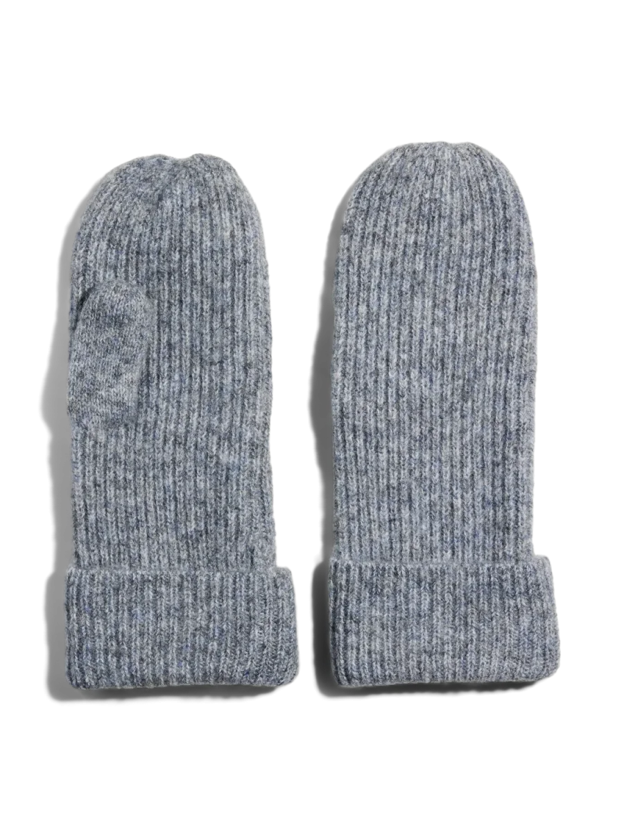 PCMOELLA Mittens - Medium Grey Melange