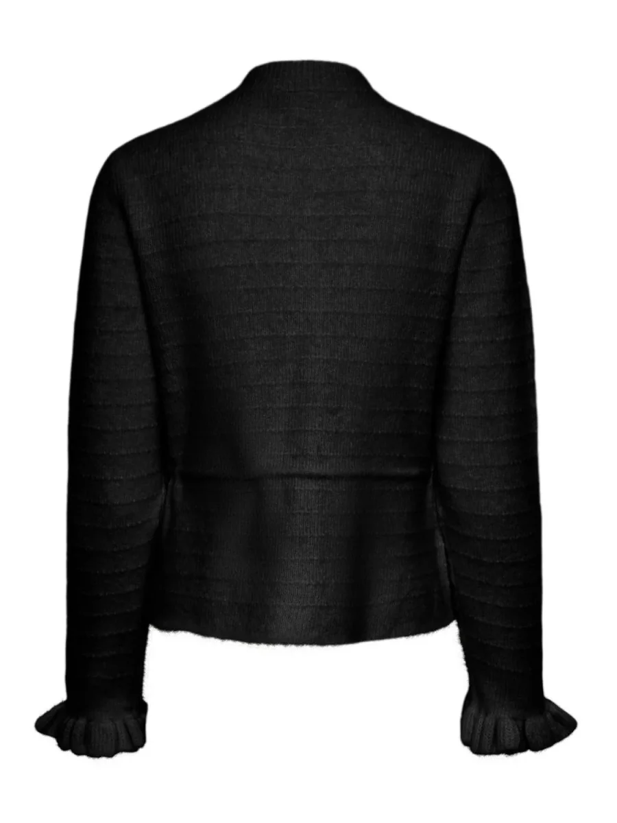 YASTHELLIS Knit Cardigan - Black - Image 3