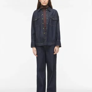 ROURINA Denim Shirt - Dark Blue Denim