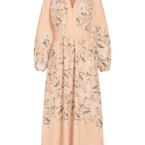 VIZANILA Midi Dress - Peach Parfait
