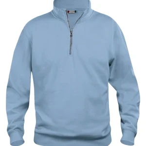 Basic Half Zip Light Blue