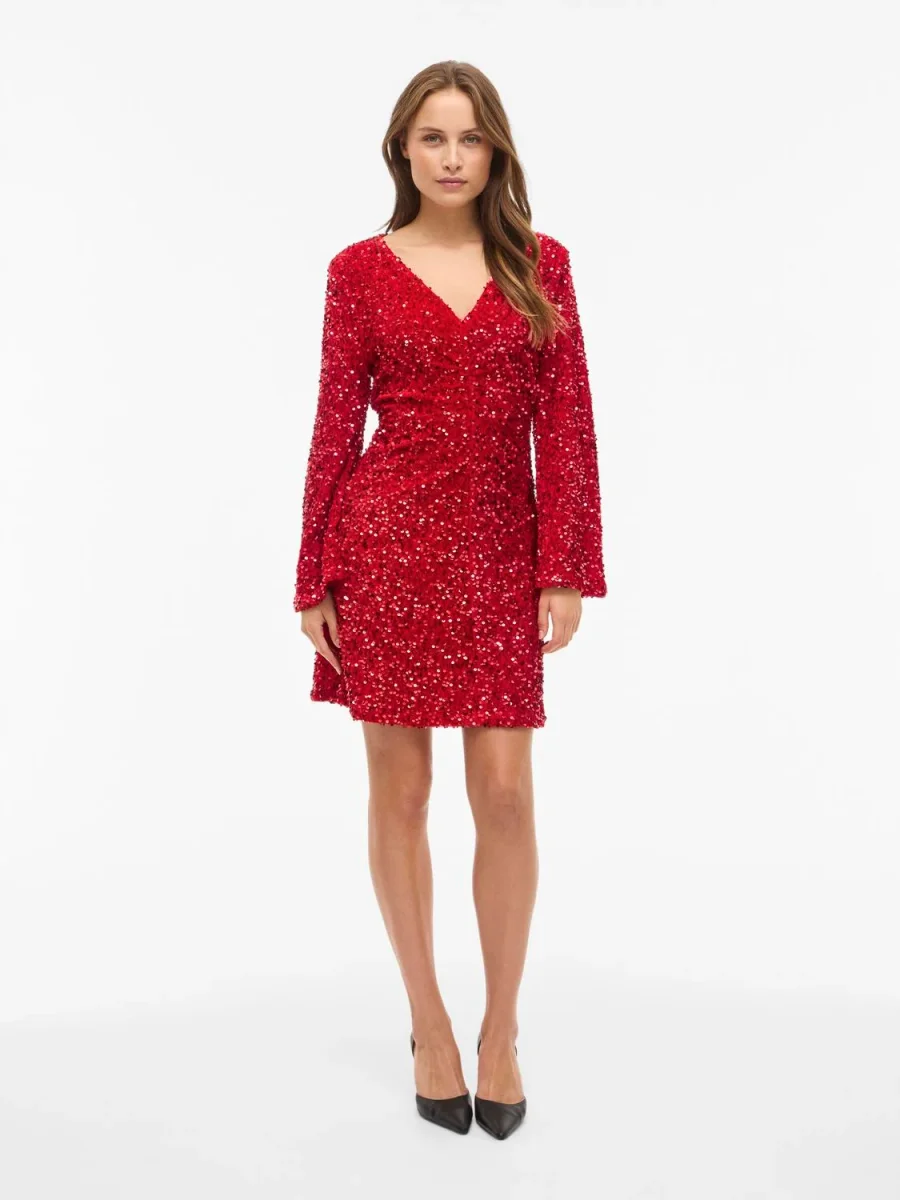 VIBARINA Short Dress - Poppy Red - Image 3
