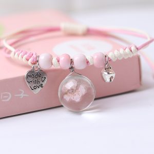 Tørket naturlig blomst armbånd