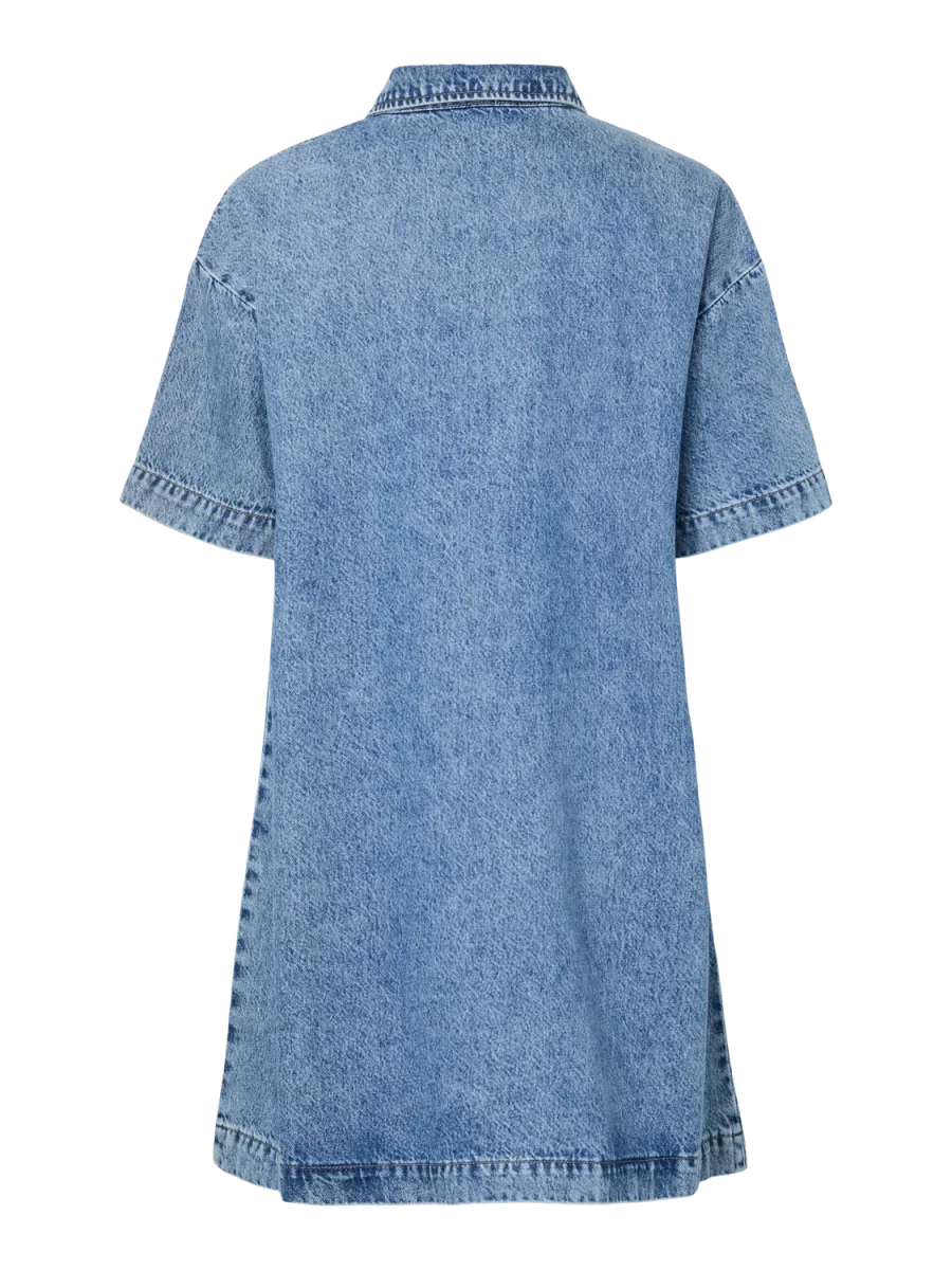 PCSKY Short Dress - Medium Blue Denim - Image 8