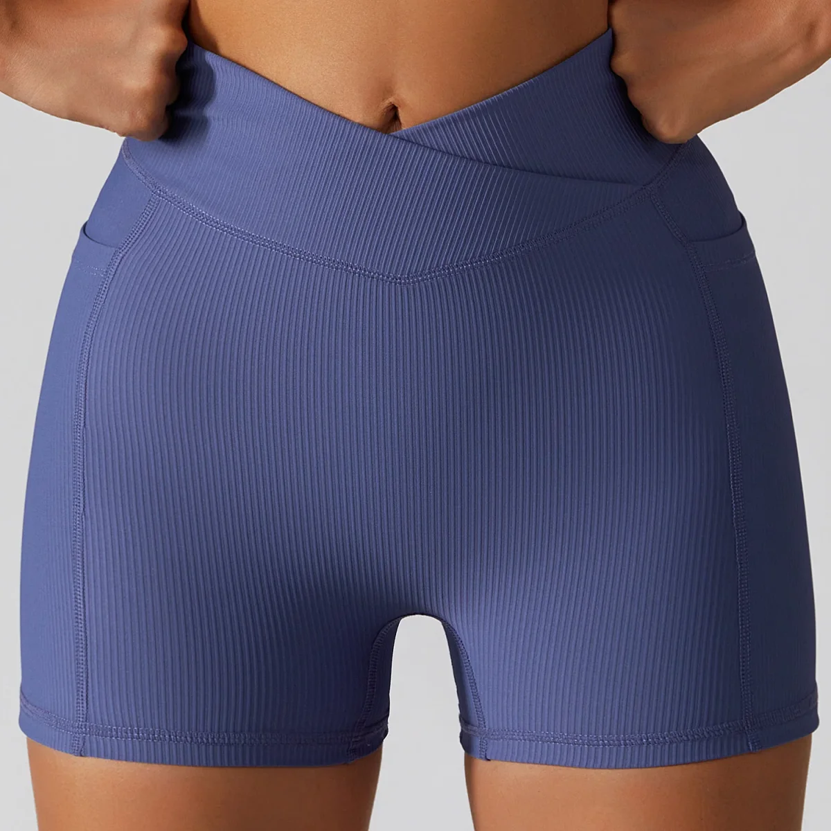 Athlethe Ribbed Seamless Shorts - Image 2