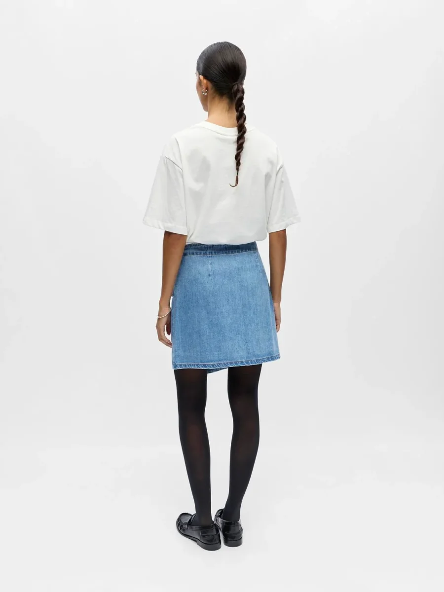OBJROSIE Short Skirt - Light Blue Denim - Image 6