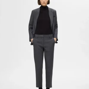 SLFRITA-RIA Trousers - Dark Grey Melange