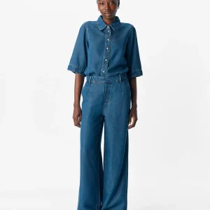 OBJFRAME Trousers - Dark Blue Denim