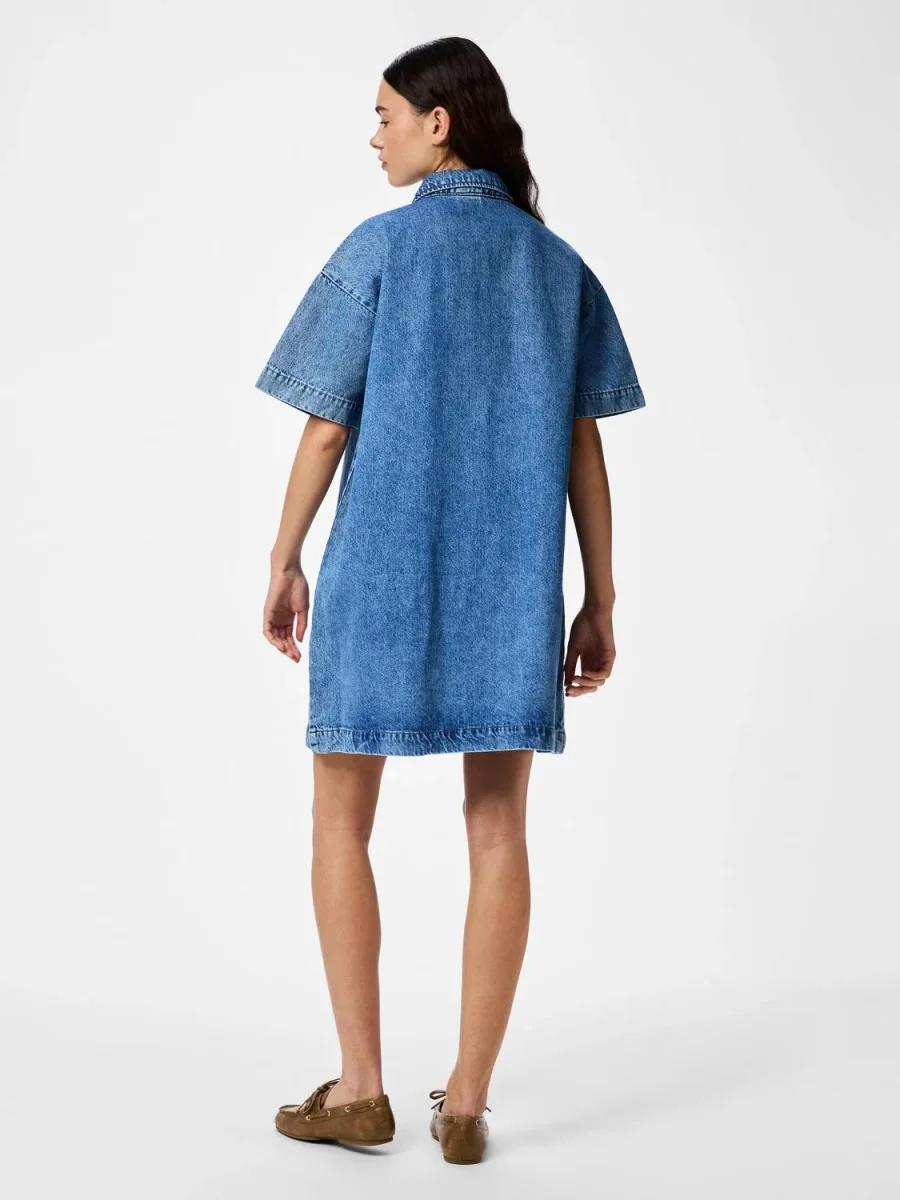 PCSKY Short Dress - Medium Blue Denim - Image 6