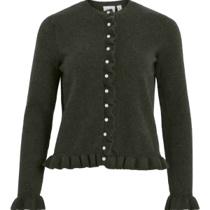 VIJACIA Knitted Cardigan - Forest Night