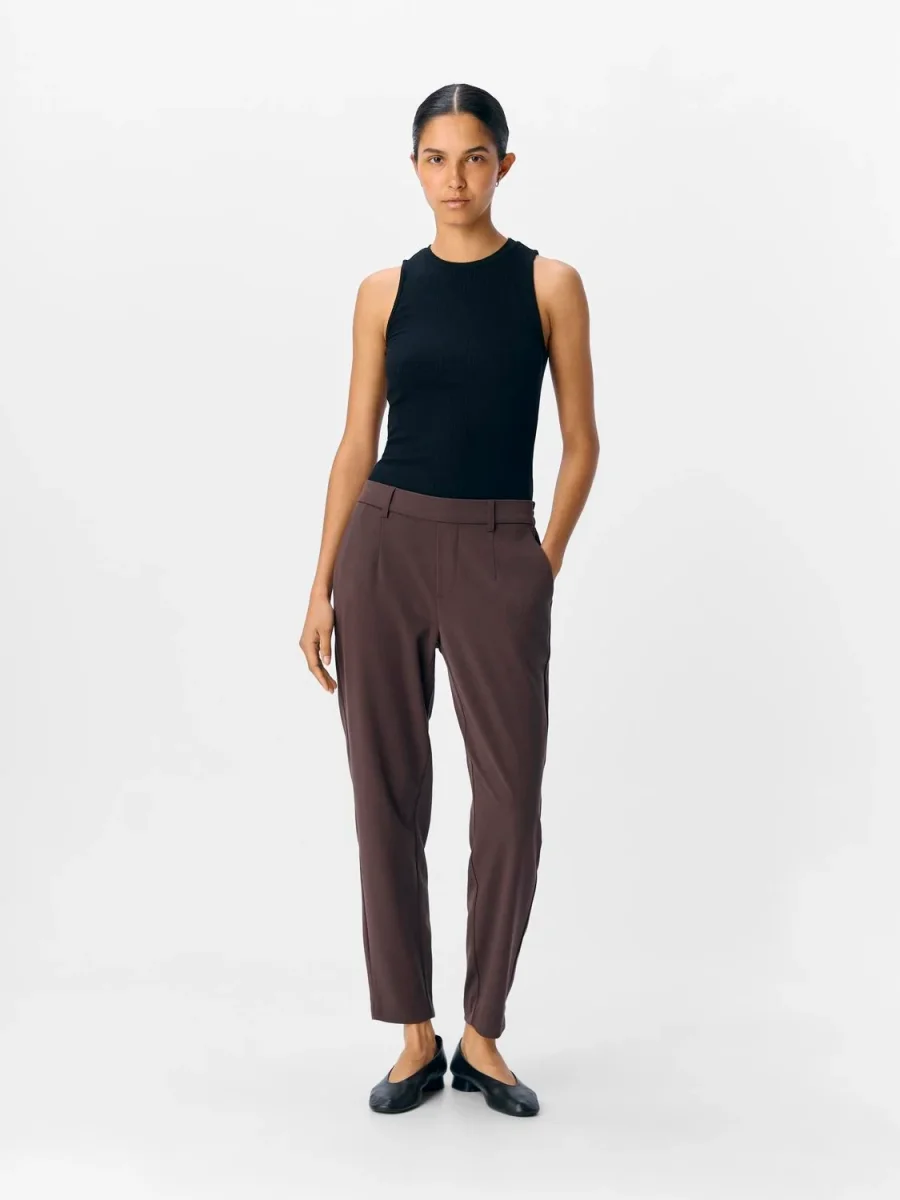 OBJLISA Trousers - Seal Brown