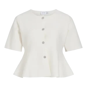 VISWAY Knitted Cardigan - Cloud Dancer