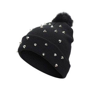 Gothic/punk stil svart høst vinter lue
