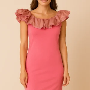 Hild Rief, Pierrotcollar Dress Peach