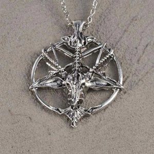 Baphomet inverted pentagram med geitehode