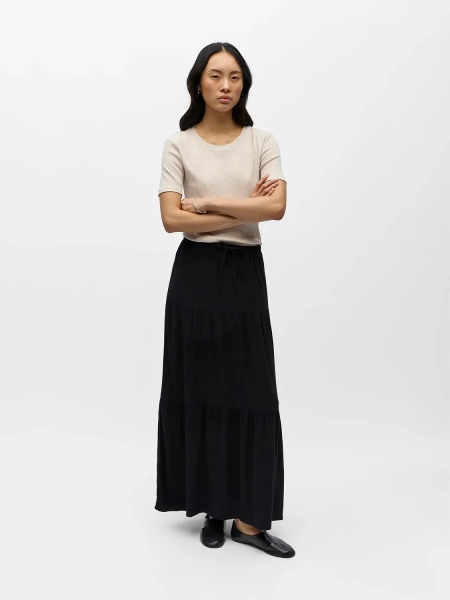 OBJSANNE Long Skirt - Black - Image 2